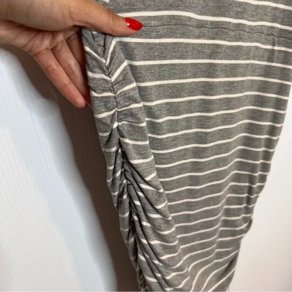 ATHLETA Striped Racerback Ruched Ponte Dress. Size XS - Picture 7 of 9